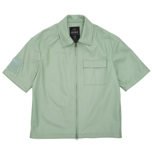 Avirex Nappa Deri Shirt Erkek Ceket Yeşil | 108796-WQM